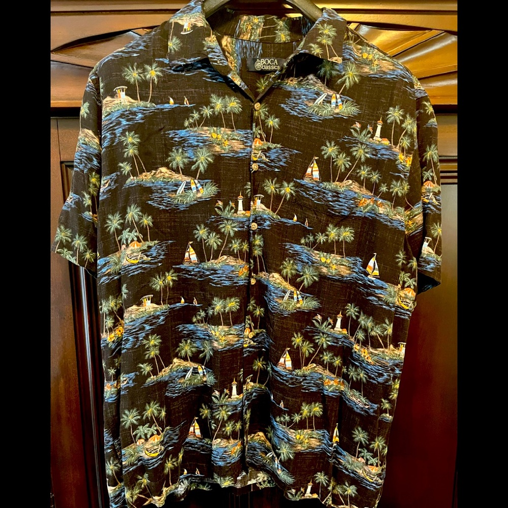 Boca Classics Hawaiian shirt. Well loved, good condition comfortable shirt.